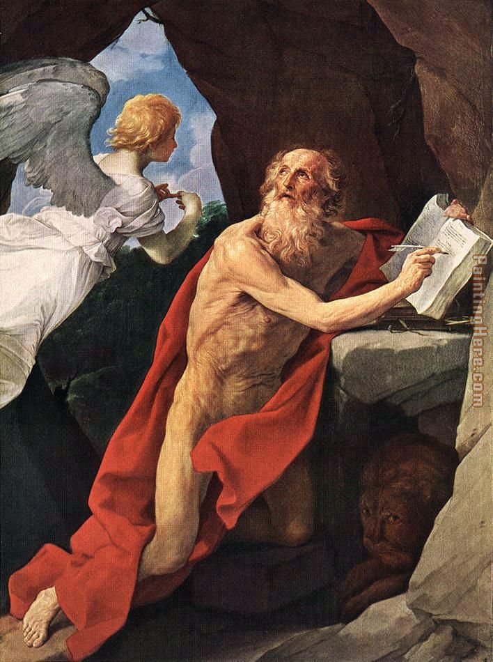 St Jerome painting - Guido Reni St Jerome art painting